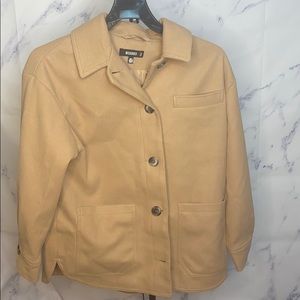 Camel Oversized Pocket Shacket